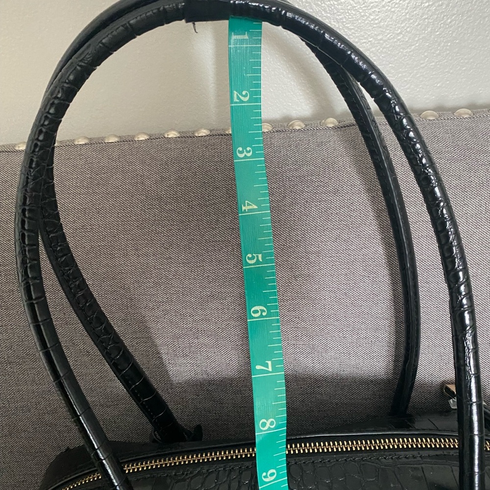 Aldo Black Crocodile-Embossed Shoulder Bag - Picture 8 of 8